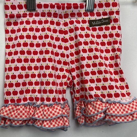 Matilda Jane Apple print tunic and ruffled short bundle EUC size 4 - Picture 8 of 15